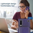 thumbnail image 4 of Funda tipo cartera para Huawei P30 con tarjetero y correa para el hombro para mujer, 4 of 5