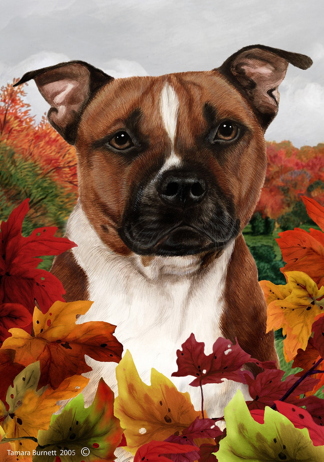 Pit Bull Terrier - Best of Breed Fall Leaves Garden Flags - Walmart.com
