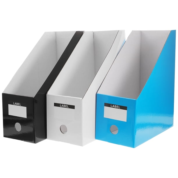 Estante de almacenamiento de escritorio ensamblado de 3 piezas, organizador de documentos clasificados y archivos de papel para oficina
