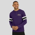 thumbnail image 6 of Men's Darius Rucker Collection by Fanatics Purple Baltimore Ravens Waffle-Knit Raglan Long Sleeve Henley T-Shirt, 6 of 6