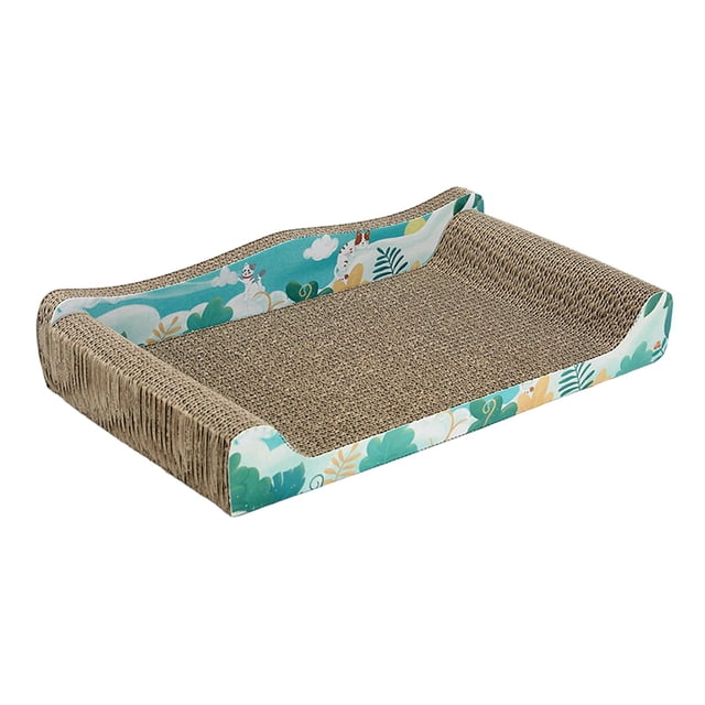 Cat Scratchers Cartón Cat Scratch Bed Protector de muebles Cat Sofa Extra Large Grinding Claw Lounge Couch para gatos de interior Gatitos descansando Azul 50cmx27cmx9cm Salvador Almohadillas para rascar gatos
