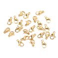 thumbnail image 2 of Lobster Clips, Stainless Steel Wide Uses Lobster Claw Clasps Easy To Open Close  For Necklaces For Bracelets Gold, 2 of 8