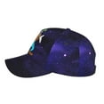 thumbnail image 5 of Unisex Goofy Cartoon What Purple Galaxy Adjustable Sports Dad Hat Trucker Baseball Cap For Running Outdoor Travel, 5 of 5