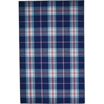 Feizy Crosby Transitional Plaid, Blue/Pink/White, 5' x 8' Area Rug Easy Care Fade Resistant Stain Resistant Rustic Design Carpet for Living Dining Bed Room