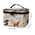 thumbnail image 6 of HELLHERO Horse and Flower Pattern Portable Cosmetic Bag with Brush Slots Travel Storage Portable and Durable for Women Men, 6 of 6