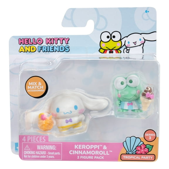 Hello Kitty And Friends Keroppi & Cinnamoroll Tropical Party Vinyl Figures 2-Pack
