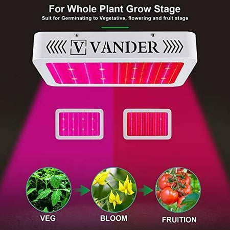 

V VANDER LIFE 2000W LED Grow Light Full Spectrum Plant Light for Indoor Plants Double Switch Veg and Flower