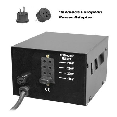 Pyle voltage converter Step Up and Down AC 110/220 Volts Transformer with USB Charging Port, 1000