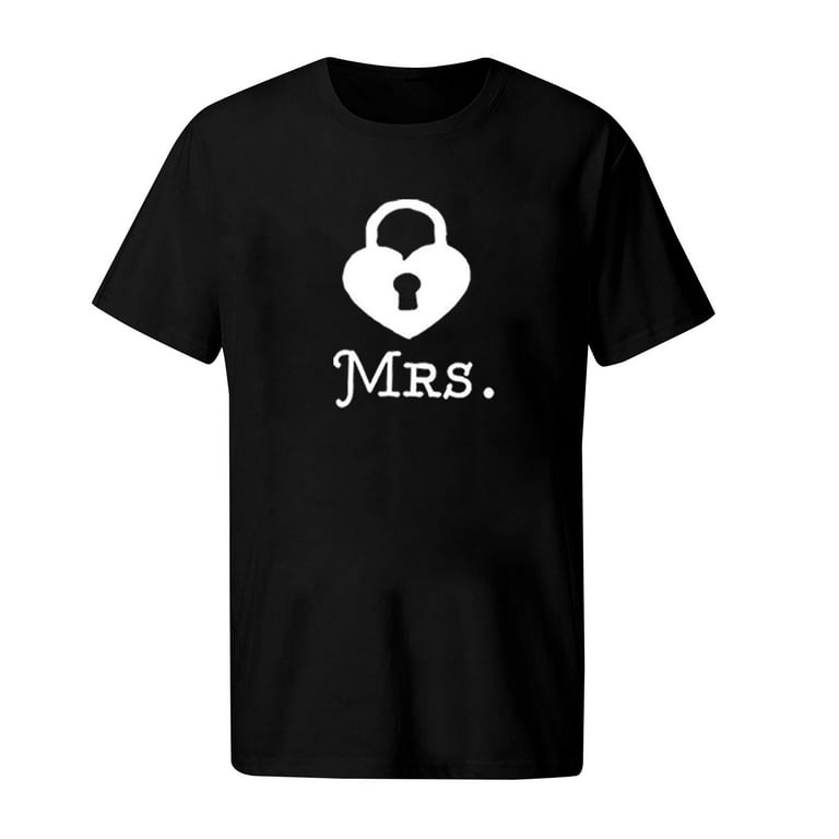 ZCFZJW Matching Couple Shirts Mrs and Mr T Shirt for Couples Wedding and  Anniversary Couple Shirts Mrs and Mr Cute Couple Shirts Happy Valentines  Day