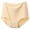 Beige briefs for women, variant on ZZwxWA Women's Plus-size Ultra High Waist New Solid Color Ice Silk Seamless Underwear, Ladies Sexy Briefs Underwear