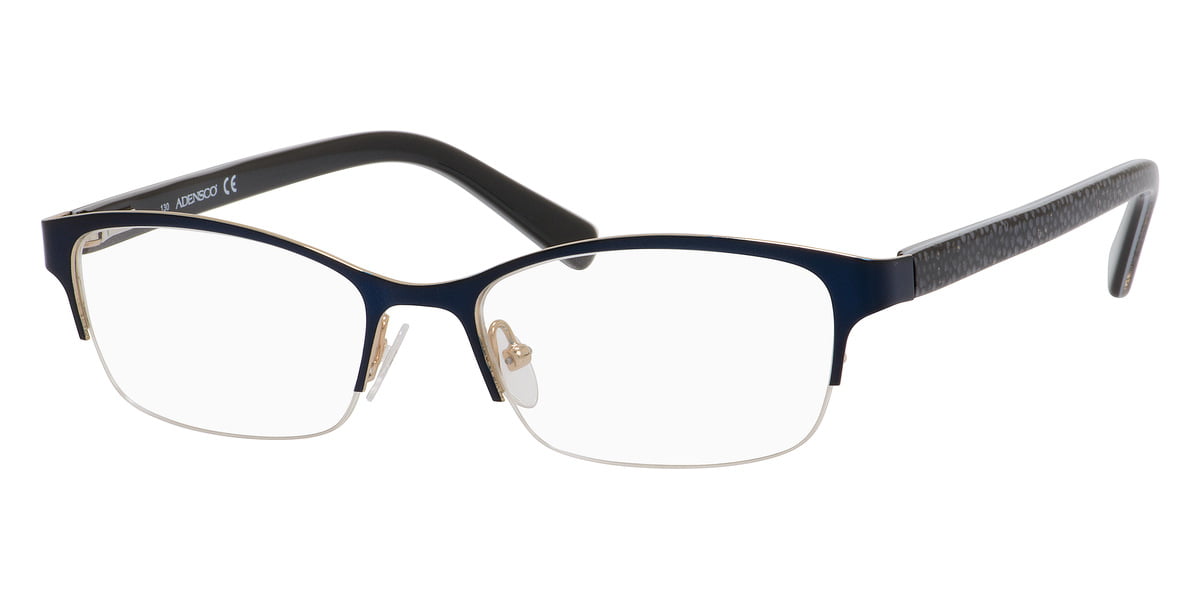 Adensco 200 Semi-Rimless Oval Modified Satin Navy Eyeglasses - Walmart.com