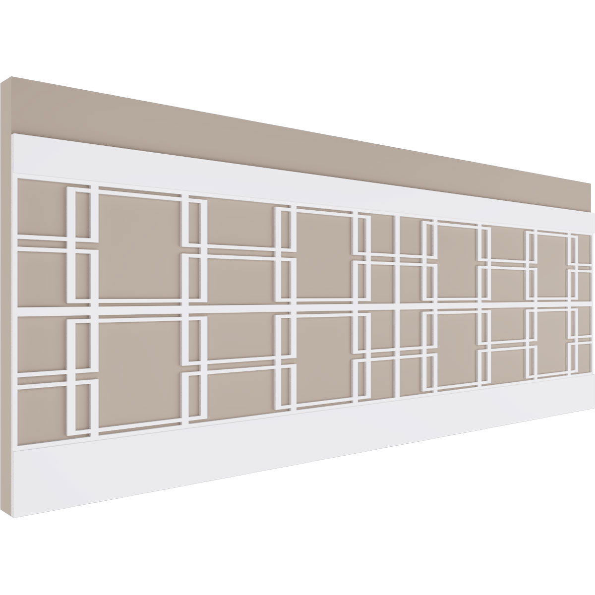Ekena Millwork 32"H x 94 1/2"W Granby PVC Wainscot Paneling Kit