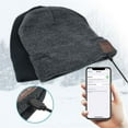 thumbnail image 4 of Bluetooth Beanie,Bigroof【Thick】Upgraded Wireless Bluetooth 5.0 Beanie Hat with Headphones Headset Earphone Knitted Beanie with Stereo Speakers and Mic for Women Men, 4 of 6