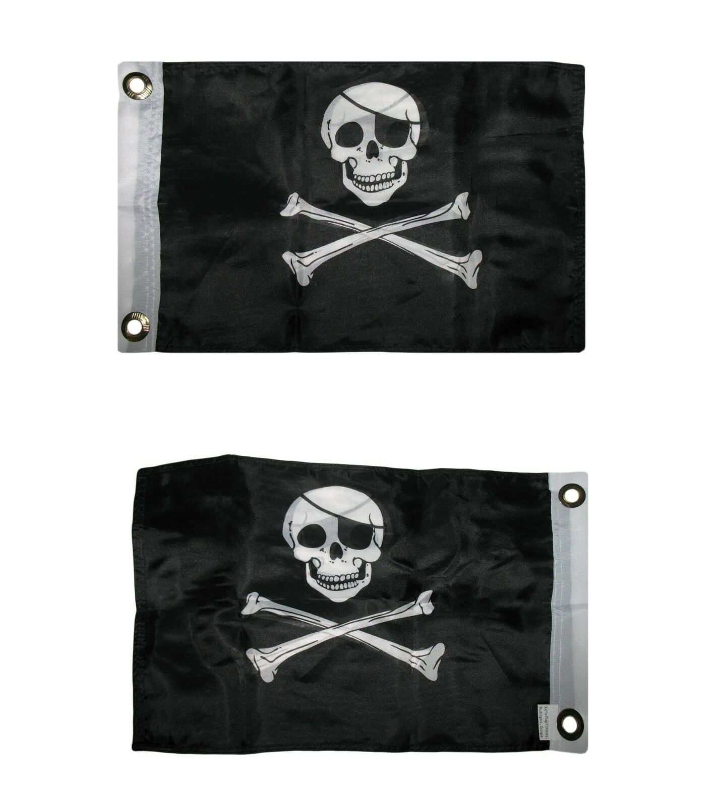 12x18 12"x18" Pirate Eye Patch Double Sided Vertical Sleeve Flag Garden 