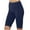 Dark Blue, variant on Women's Capri Leggings Summer Casual High Waisted Knee Length Yoga Shorts Tight Workout Capris
