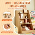 thumbnail image 6 of KFFKFF 4-Tier children's Wooden Bookshelf Six-Tier Sling Bookcase for Books and Toys, 6 of 8