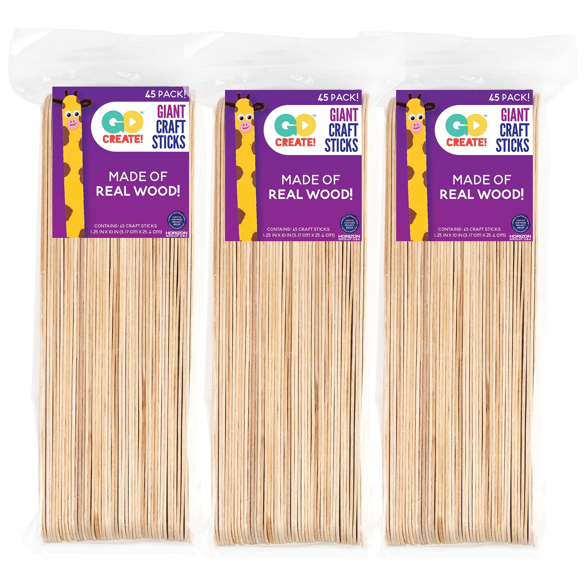 Go Create Giant Wooden Craft Sticks 135 Pack