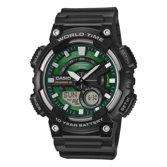 3D DIAL ANA-DIGI HEAVY DUTY GREEN 100MM AEQ110W-3A2V