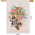 thumbnail image 5 of Easter He is Risen Flags for Outdoors 28 X 40 Double Sided Spring House Flag - Christian Religious Cross Rustic Outdoor Decorations, 5 of 6