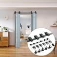 thumbnail image 6 of WAASOSCON Barn Door Hardware Kit 76 Inches Bifold Sliding Track Barn Door Rail Sliding Barn Door Hardware Barn Door Track and Hardware Kit for Smooth Sliding advantage, 6 of 9
