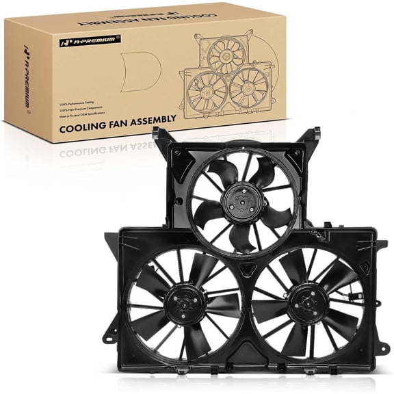 A-Premium Engine Radiator Cooling Fan Assembly with Brushless Motor Compatible with GMC, Chevrolet Models - Silverado 1500 2019-2021, Silverado 1500 LTD 2022, Sierra 1500, Sierra 1500 Limited
