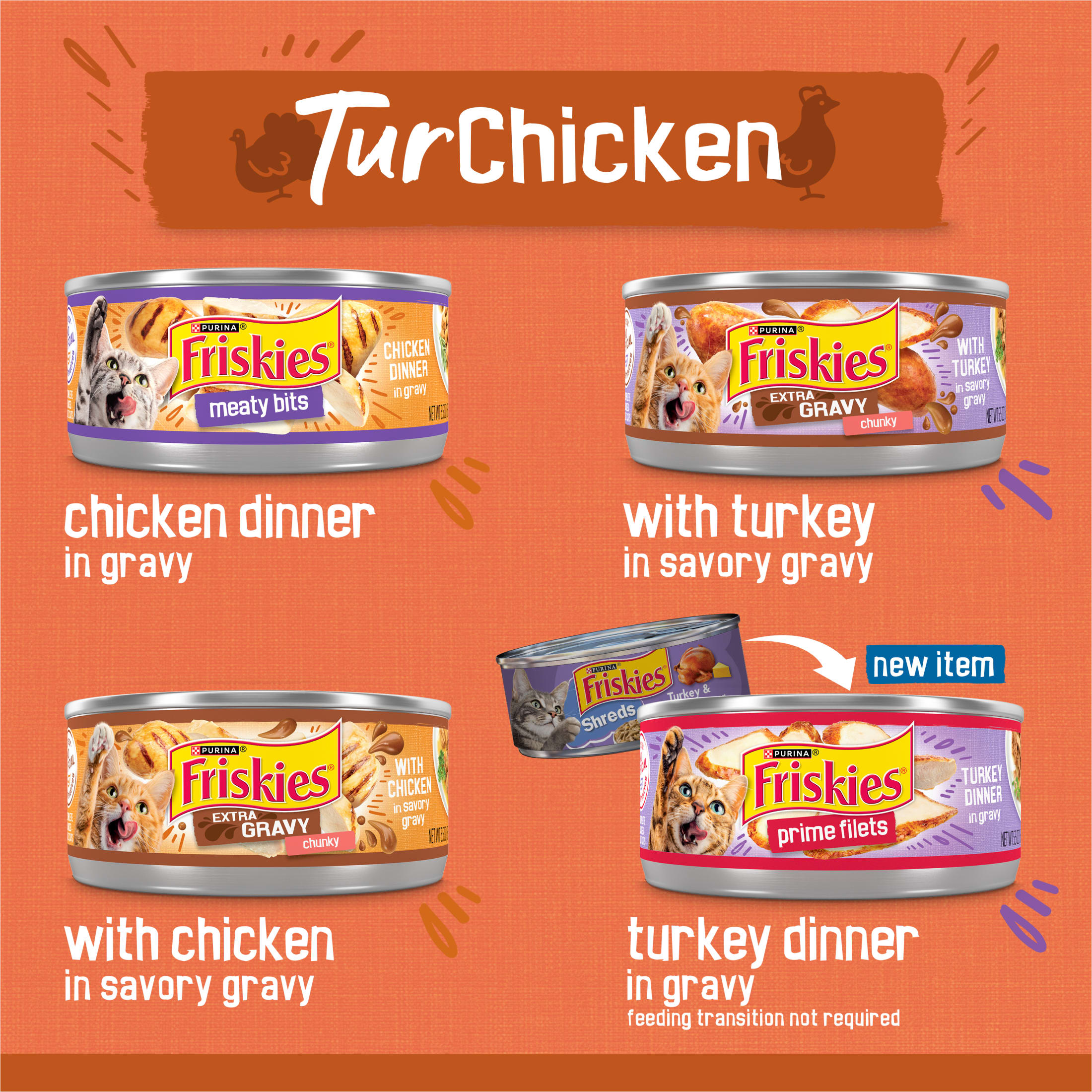 Friskies Turchicken Wet Cat Food Variety Pack, 40 Cans photo 4