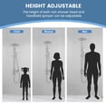 thumbnail image 4 of 3-Function 304 Stainless Steel Wall-Mounted Outdoor Shower System, Brushed Nickel, 4 of 13