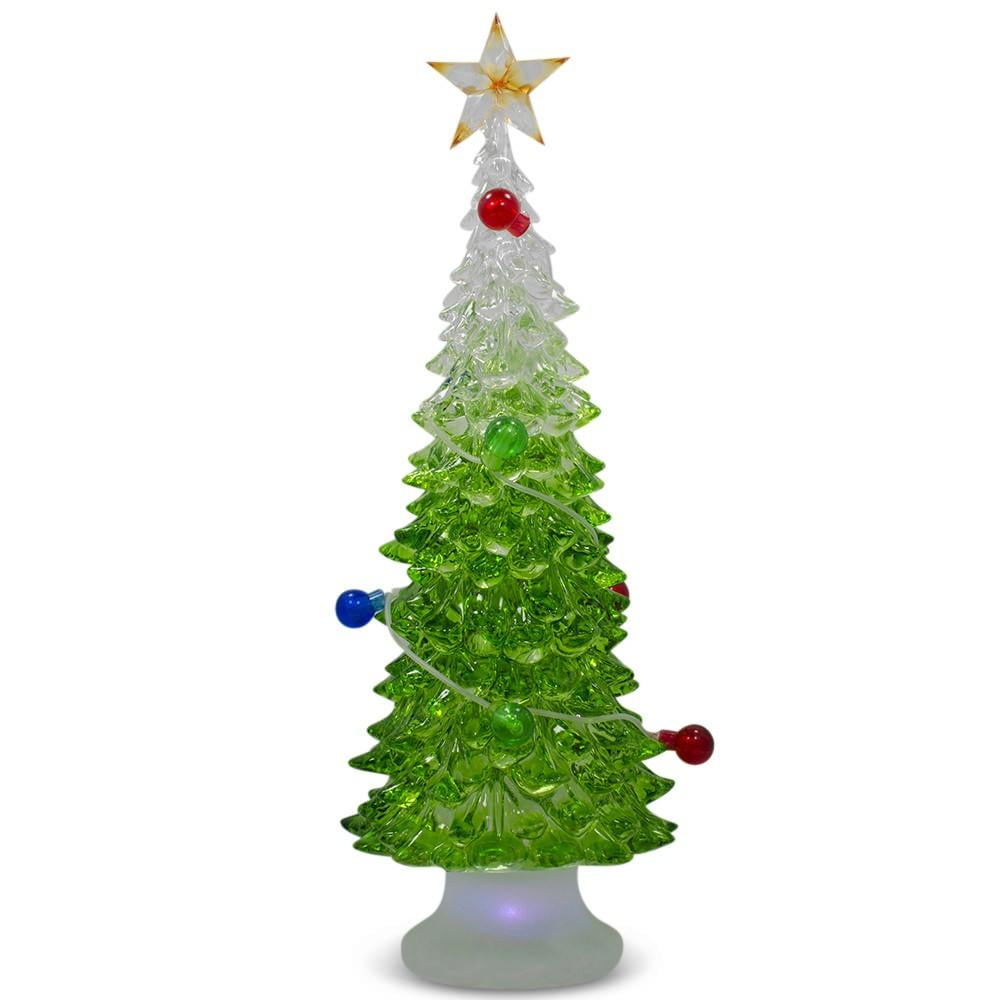BestPysanky Acrylic Plastic Tabletop Christmas Tree with LED Lights 9