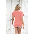 thumbnail image 6 of Anbech Ruffled Sleeve Womens V Neck Shirt 2024 Tunic Casual Blouse Tops, 6 of 8