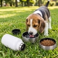 thumbnail image 1 of Botella de agua aislante para perros de acero inoxidable con asa y cuencos desmontables para comida y agua para caminar, hacer senderismo y viajar, 1 of 6