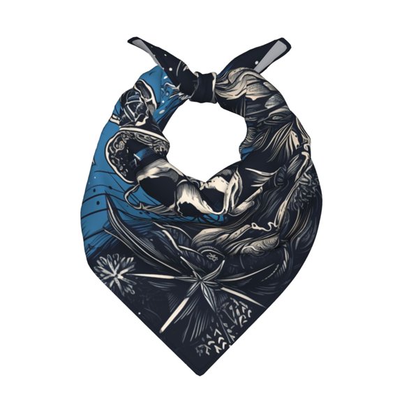 Bandana Square Scarf Headscarf Hair Neck Headwrap Fashion Accessory for Bag Wedding Party Daily Wear , Pirate Captain Skull Cool Art