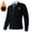 Black, variant on Mens Winter Coats Mens Gray Knit Zip-Up Jacket, 100% Polyester with Baseball Collar & Deer Head Embroidery, Fall/Winter Warm, Contrast Trim, Sizes M-XXXL,Size M