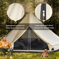 thumbnail image 4 of Demi Bonn 16.5’x16.5'x10' 10-Person Waterproof Yurt Camping Tent, Unique Style with Spacious Interior & Breathable Design, Beige, 4 of 7