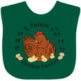 thumbnail image 3 of Inktastic Future Chicken Farmer-Mother Hen and Chicks Boys or Girls Baby Bib, 3 of 4