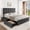 grey, variant on King Size Bed Frame with Adjustable Headboard and 4 Storage Drawers, Soft Upholstered Platform Bed Frames with Wooden Slats Support, No Box Spring Needed, Dark Grey