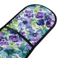 thumbnail image 2 of Dailycode Double Sided Oven Mitt with Loop Heat Resistant Kitchen Long Potholders 7" x 35" Elegant Floral and Green Leaves, 2 of 6