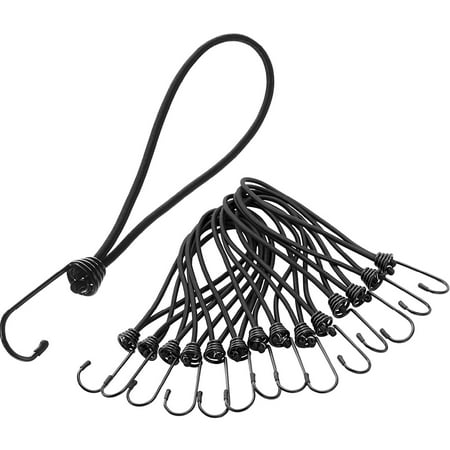 

PRETEX Heavy Duty Bungee Cords with Hooks for Camping Backpacking and Other Outdoor Activities 25 Pieces