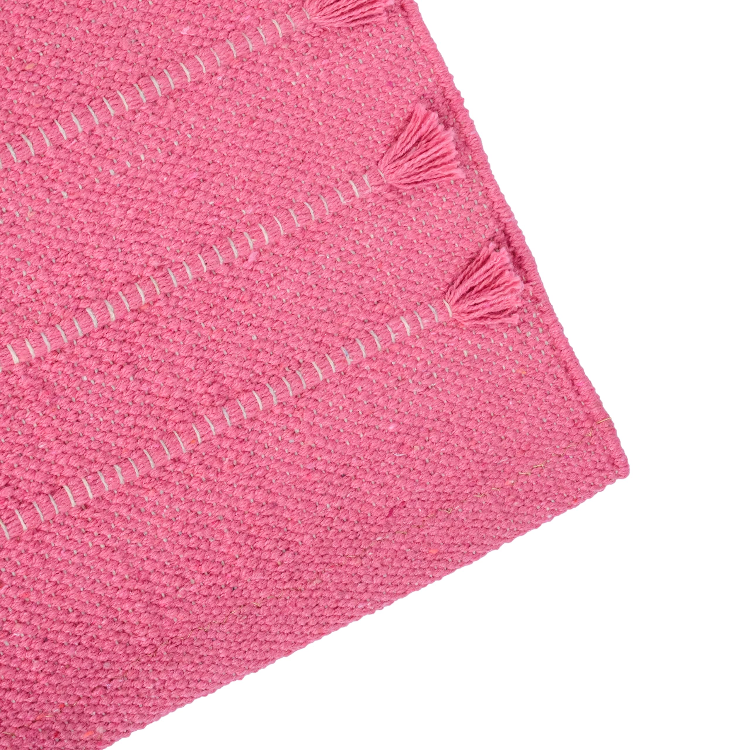 Sivi Herbal Organic Cotton Yoga Mat - Eco-Friendly Hand-Woven Non-Slip Rug - Thick & Comfortable (24”x72”x5mm) for Home Fitness & Yoga
