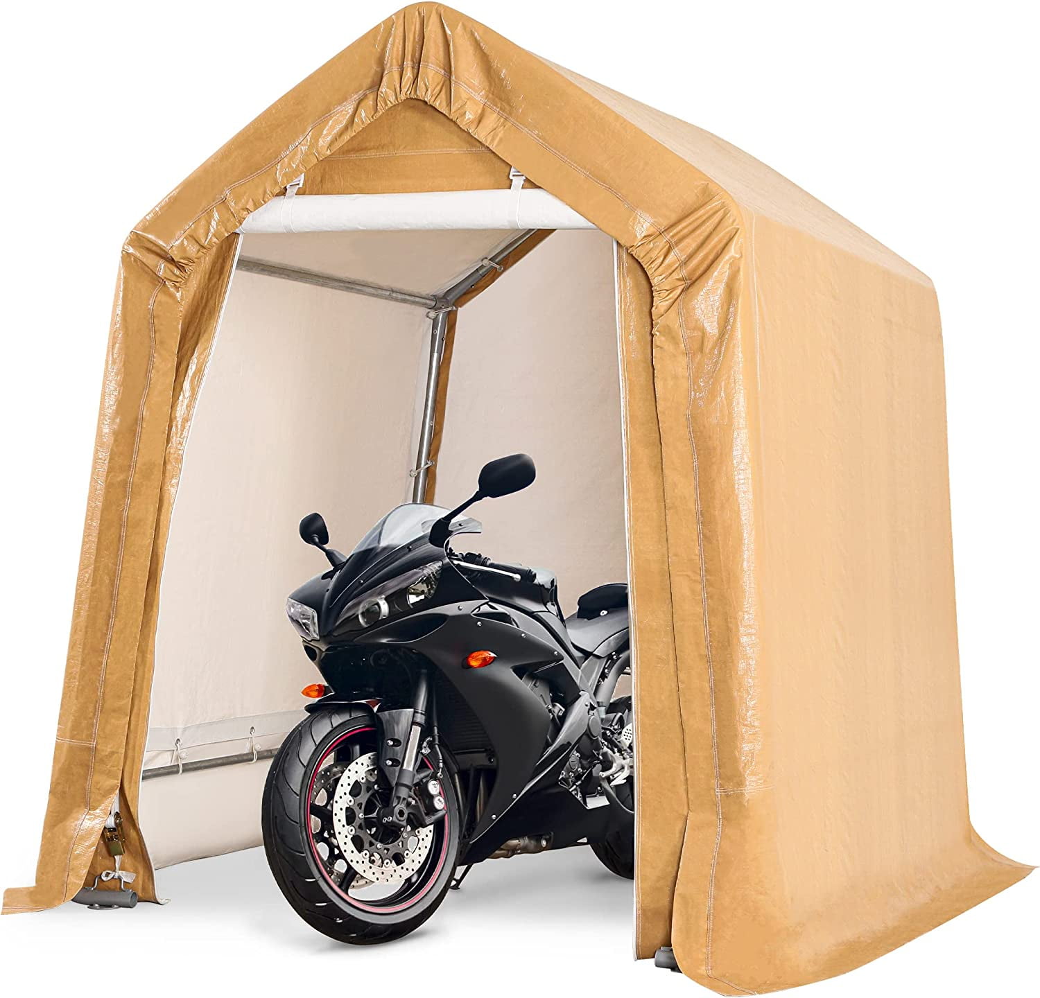 YITAHOME 6x6 ft Outdoor Storage shed Portable Garage Storage Shelter