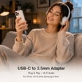 thumbnail image 7 of Amurx USB-C to 3.5mm Headphones Adapter with DAC Chipset, USB C to Aux Audio Dongle Cord, Headset Jack Converter, Gray, 7 of 7