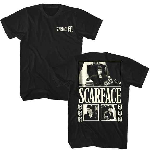Scarface Tony Montana Power Moves Men's T Shirt (Black, Adult5XL)