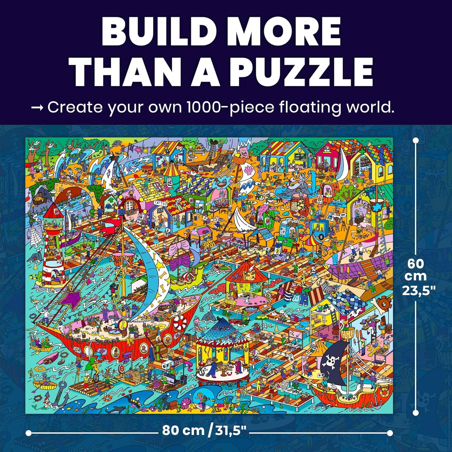 QUOKKA 1000 Piece Puzzle for Adults - Adult Puzzles with 223 Hidden Secrets Engaging Audio Story
