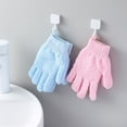 thumbnail image 3 of Cheers.US 1 Pair Bath Gloves for Shower Natural Loofah Exfoliating Wash Gloves for Body and Face, Dead Skin Remover, Double Sided Microfibre Shower Body Gloves for Adults and Kids, 3 of 7