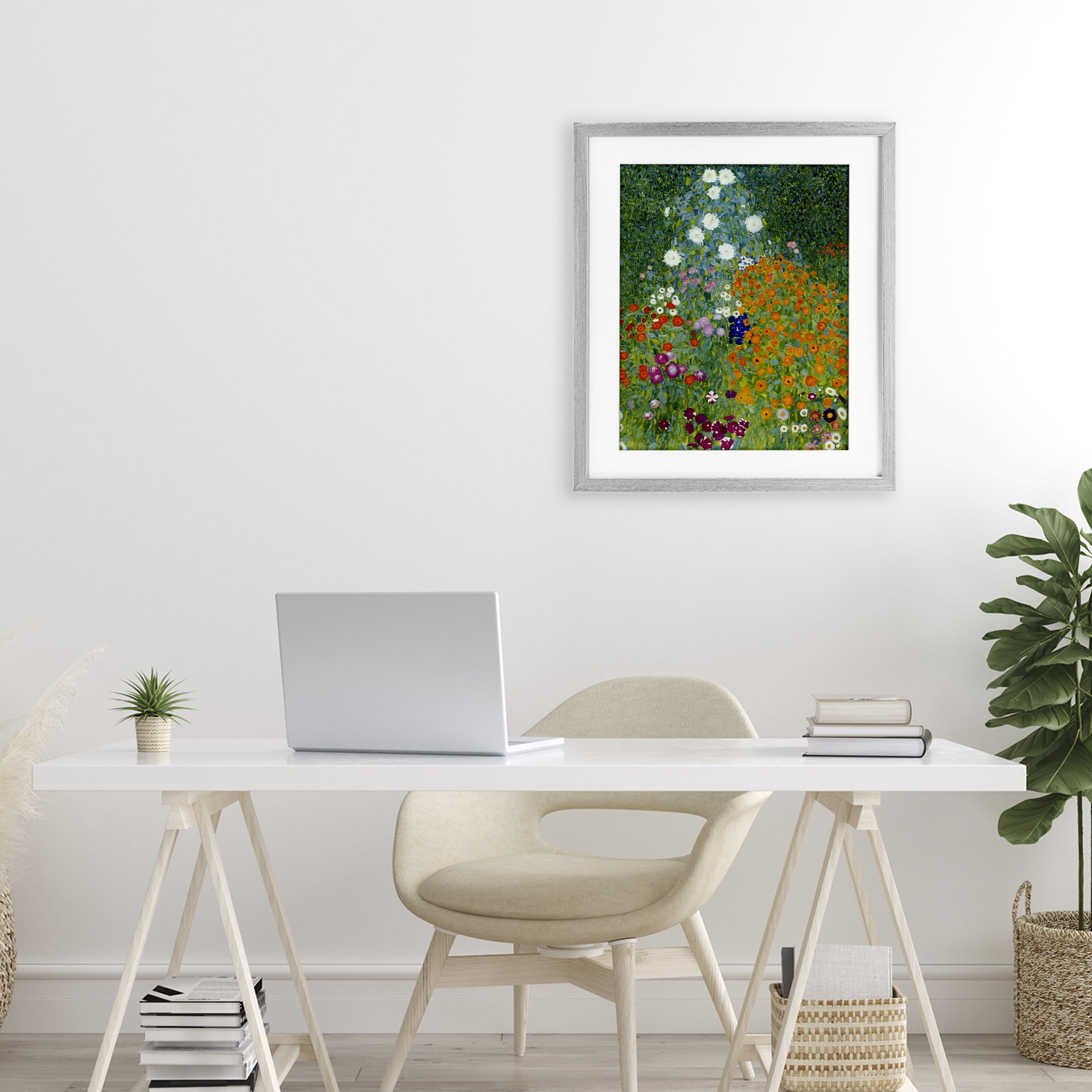 Stupell Industries Farm Garden Classic Klimt Gray Framed Print Under Glass, design by Vintage Hustle