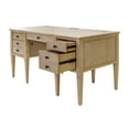 thumbnail image 4 of Modern Wood Half Pedestal Desk Wood Fully Assembled Light Brown, 4 of 16