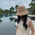 thumbnail image 3 of Sombrero de pescador de doble cara con circunferencia de 56-58 cm, sombrero de pescador para mujer, sombrero de pescador que cubre la cara, protector solar, sombrilla, sombrero de lavabo, 3 of 5