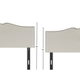 thumbnail image 6 of Castle Place Curved Upholstered Nailhead Trim Linen Headboard, Warm Grey, King, 6 of 7
