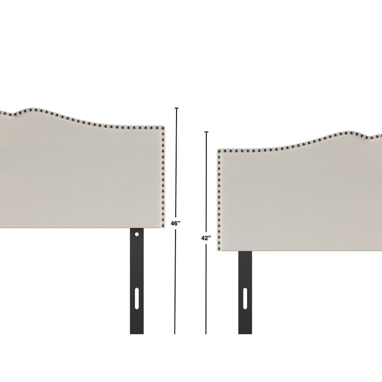 Castle Place Queen Headboard, Curved Nailhead Trim photo 5