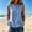 *Blue, variant on ClodeEU Women's Round Neck Sleeveless Button Down Peplum Blouse,Casual Loose Ruffle Hem Tank Top Army Green,Women's Plus L