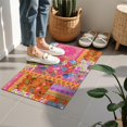 thumbnail image 4 of Bohemian Floral Patchwork Non-Slip Entryway Door Mat,Boho Indoor Decor Durable Low Plush Door Mat,Washable Welcome Rug for Patio Hallway Home Decor 16x47 Inches, 4 of 7